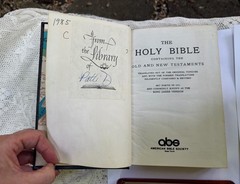 Lot 3 Bibles Leather Vtg King James + ABR + Compact Thinline Go Anywhere Black