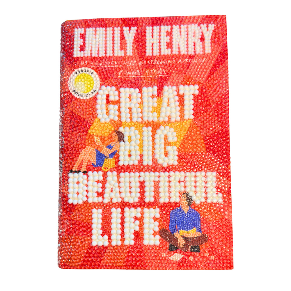 Hand Bedazzled Great Big Beautiful Life By Emily Henry Hardcover Book Rhinestone