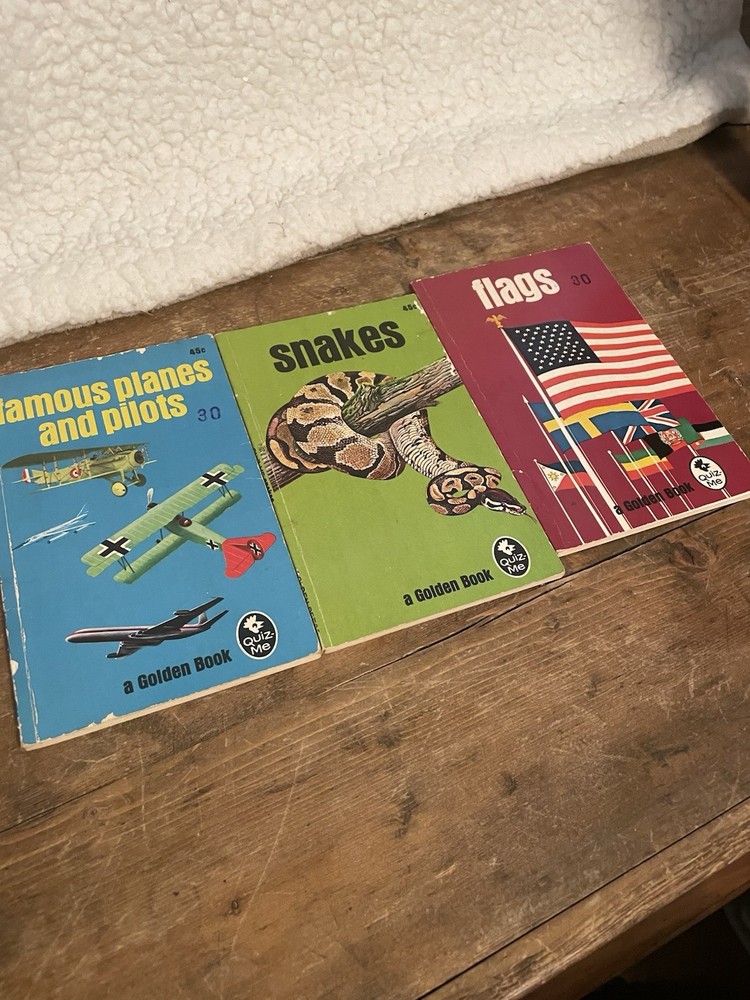 3 Vintage 1969 A Golden Book Quiz-Me By Different Authors See Description