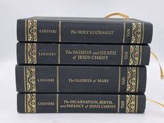 The St. Alphonsus Liguori Deluxe Set Of Four Books Tan Holy Eucharist Jesus