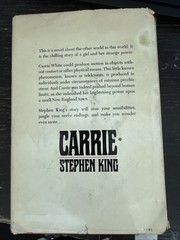 Stephen King Carrie Hardcover Book Club Edition w Dust Jacket 1974