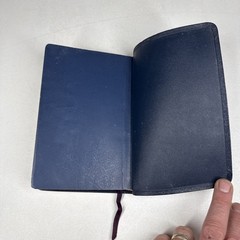 Bible Morocco Leather Compact Harper KJV DARK BLUE Thin