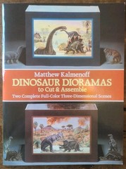 Lot of 2 Cut & Assemble Books Medieval Castle + Dinosaur Dioramas VTG Activity
