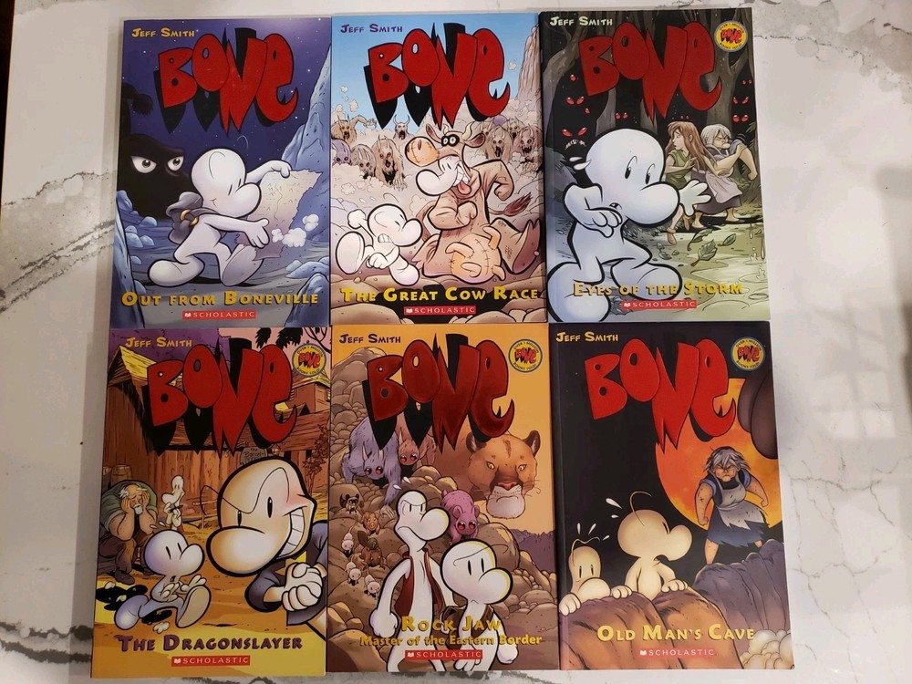Bone Series Books By Jeff Smith Paperback Lot Of 6 – Scholastic