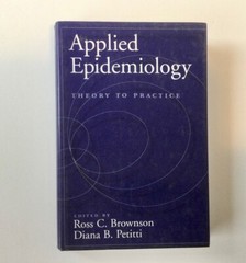 book APPLIED EPIDEMIOLOGY, public, health, outbreak, cluster,screening,community