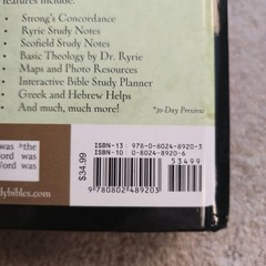 Ryrie NAS Study Bible Hardback Red Letter by Charles C. Ryrie (1995, Hardcover)