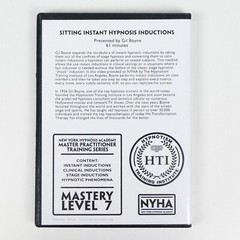 SITTING INSTANT HYPNOSIS INDUCTIONS DVD Gil Boyne Speed Hypnotism Hypnotherapy