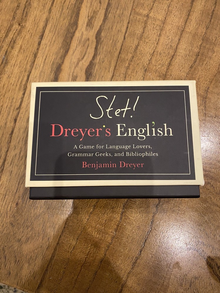Stet’s Dreyer’s English Game – Unused – Geek Grammer Bibliophile – Complete