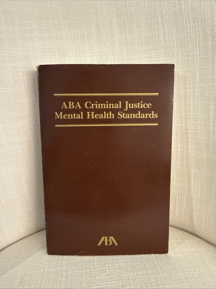 ABA Criminal Justice Health Standards paperback Collectible – EXCELLENT 1989