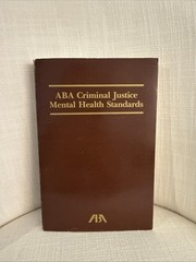 ABA Criminal Justice Health Standards paperback Collectible – EXCELLENT 1989
