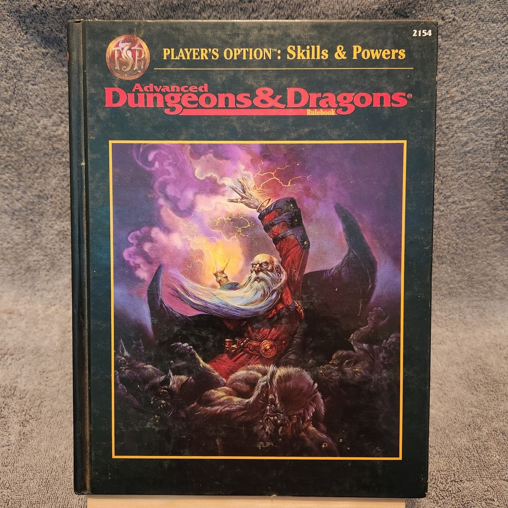 Player’s Option: Skills & Powers # 2154 AD&D Dungeons and Dragons Hardcover VG