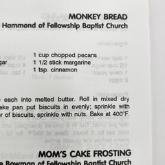 Burnt Offerings West Florida Baptist Association Cookbook Recipes 1994
