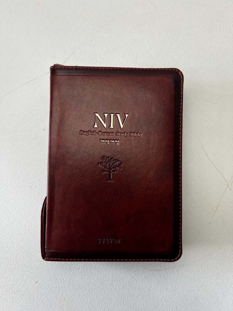 Word of Life NIV English-Korean Study Bible Leather Zippered