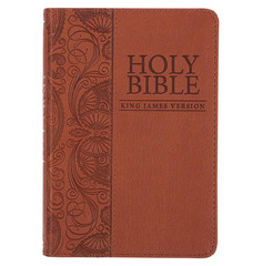 Toffee Brown Faux Leather King James Version Pocket Bible