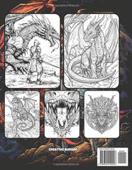 Dragon Coloring Book For Adults: Incredible And Majestic Dragons: 50 Images With