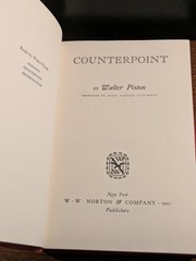Counterpoint by Walter Piston 1947 1st Edition Music Theory Hardcover