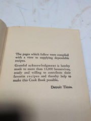 1937 EDITION 13,0000 CONTRIBUTORS DETROIT FREE PRESS COOKBOOK RARE