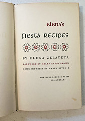 Elena’s Fiesta Recipes 1952 HC 1st cooking cook book Ward Ritchie Elena Zelayeta