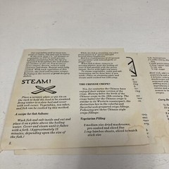 About Your WOK Paperback Booklet 1976 Taylor & NG S.F. CA Loose Pages