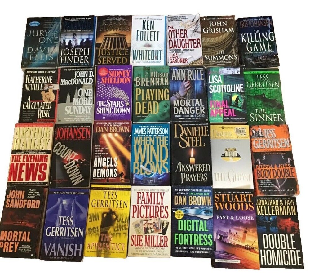 Lot of 18 Thriller Paperbacks – Reader Favorites