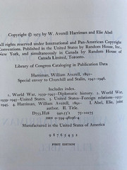 Special Envoy to Churchill and Stalin 1941-1946 Harriman, Abel 1st First HC DJ