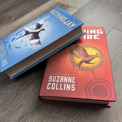 Lot of 2 Hunger Games Catching Fire & MockingJay Hardcover First Editions HC DJ