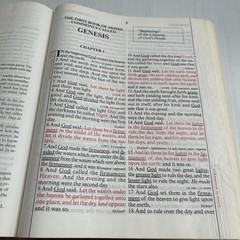 2001 Word Of God KJV Leather Special Margin Edition Bible Large Print Red Letter