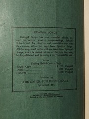 1931 Evangel Songs PB Hymnal by Gospel Publishing House Vintage Paperback