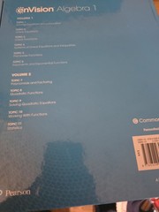 enVision Algebra 1 Teacher’s Ed. Volume 1 & 2 2018