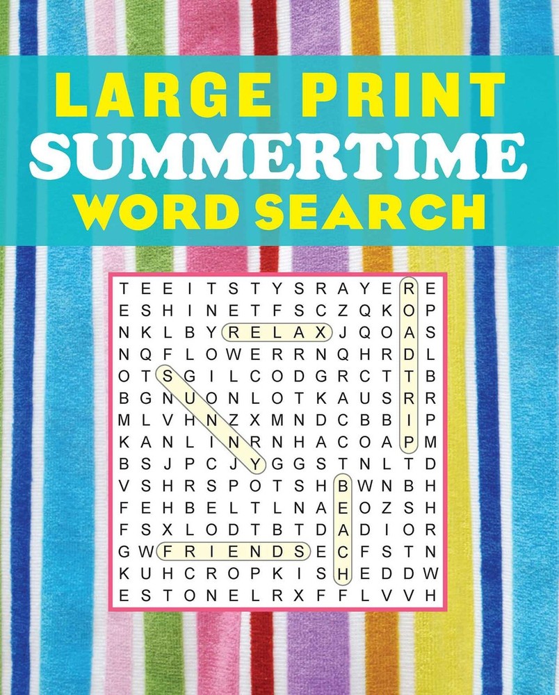 Large Print Summertime Word Search (Large Puzzle Books)