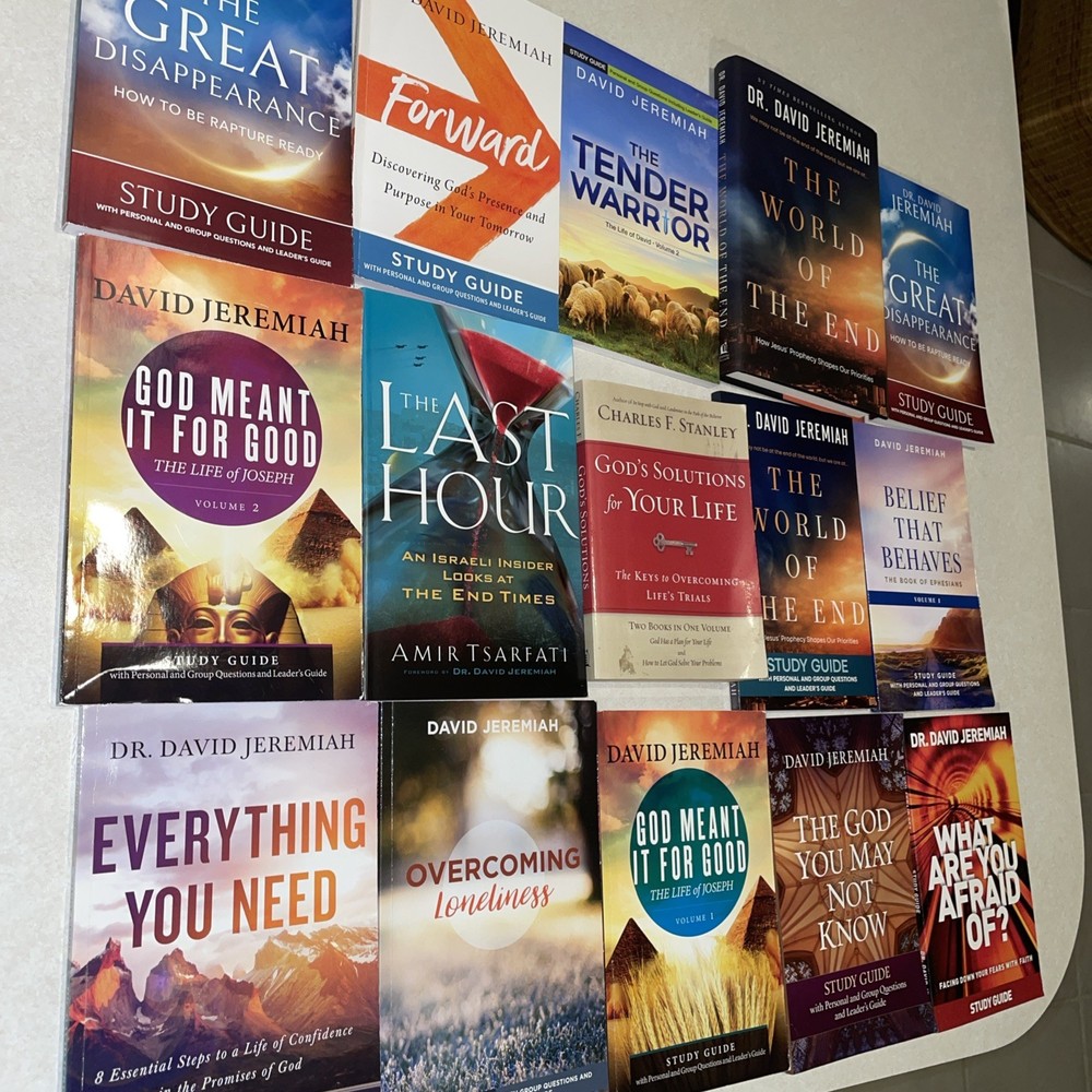 Dr. David Jeremiah Paperback Study Guide Book Lot Of 15 Christian Study Books