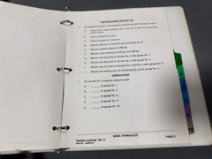 ESW EDUCATIONAL SYSTEM WORKSHOPS BASIC HYDRAULICS STUDENT EXCERCISES BINDER