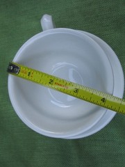 1919 Bristot Caffe Espresso Heavy White Porcelain Cappuccino Cup 8 oz and Saucer