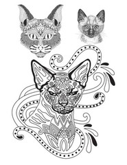 Color the Cats Adult coloring book 108 Pages 8.5 x 11 for All Ages