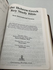 Hebrew-Greek Key Study Bible New international version zodhiates, AMG publishers