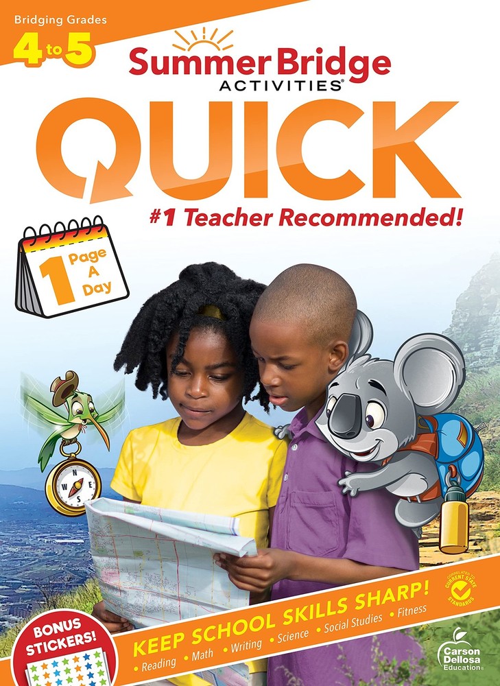 Summer Bridge Activities Quick 4th to 5th Grade Workbooks All Subjects, Acti…