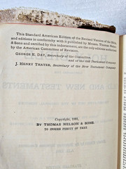 Antique 1901 Holy Bible Revised Version Thomas Nelson Gilt Pages Boxed