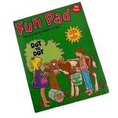 Vintage Classic Fun Pad Childs Activity Book 160 Pages Used