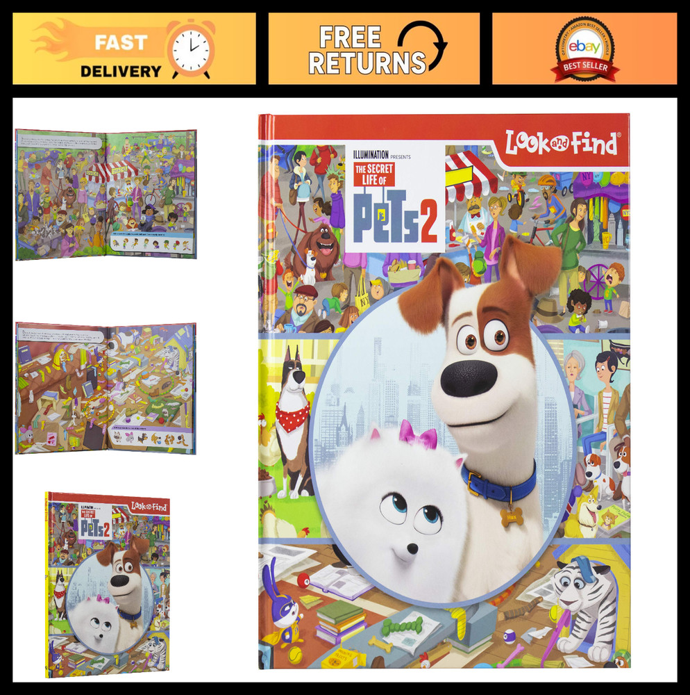 Look and Find Activity Book – The Secret Life of Pets 2 Fun for Kids, Engaging L
