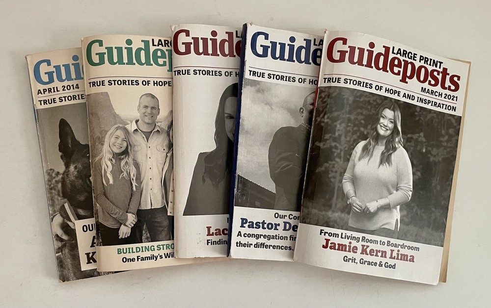 5 Issues GUIDEPOSTS LARGE PRINT Magazine Assorted Issues 2014 2016 2020 2021