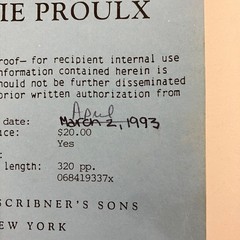 The Shipping News E Annie Proulx Uncorrected Advance Proof 1993 TPB Scribner’s