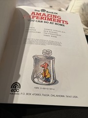 RARE The Edc Book of Amazing Experiments You Can Do at Home VG 1985