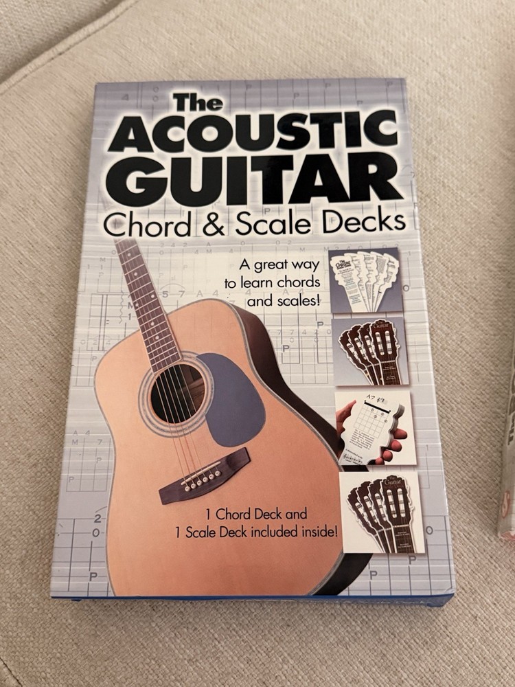 The Acoustic Chord & Scale Decks Open Box .Comes with 2 Decks Cards Fan Out