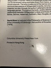 WITTGENSTEIN: A SOCIAL THEORY OF KNOWLEDGE By David Bloor