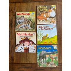 Vintage Dinosaurs My Little Hen 1970s Random House Book Lot