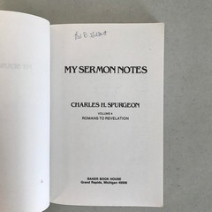 Charles Spurgeon My Sermon Notes Vol 2 & 4 Baker Book House 1991 Christian Theol