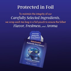 Bigelow Butterfly Pea Flower Vanilla Midnight Herbal Tea Tea Bags 18 Count