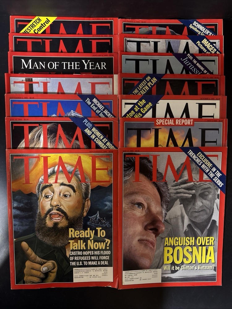 TIME Magazines Lot Of 14 (1992-1993)