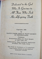 Acceptable Vtg 1968 THE TRUTH THAT LEADS TO ETERNAL LIFE JEHOVAHS WITNESS HC