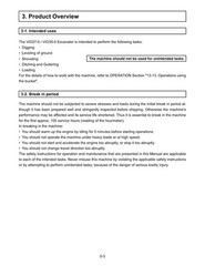 YANMAR ViO27-5 ViO35-5 Excavator Operation and Maintenance Manual – WIRE BOUND
